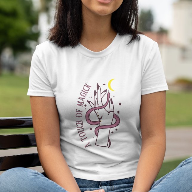 Schlange Moon & Hand Mystische Touch von Magick Tri-Blend Shirt (Snake Moon & Hand Mystical Touch of Magick Tri-Blend Shirt)