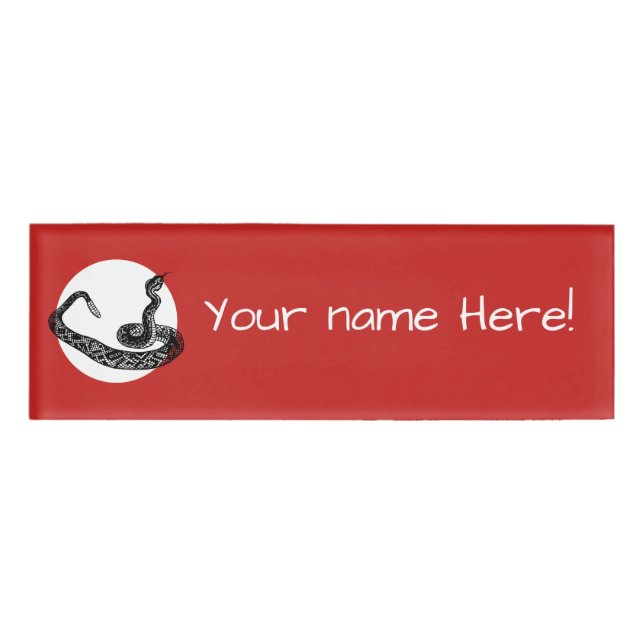 Schlange Namenschild (Vorderseite)