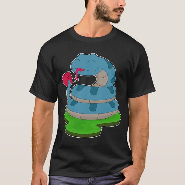 Schlange Poker Poker Karten Kartenspiel T-Shirt (Vorderseite)