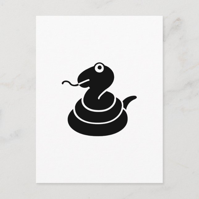 Schlange Postkarte (Vorderseite)