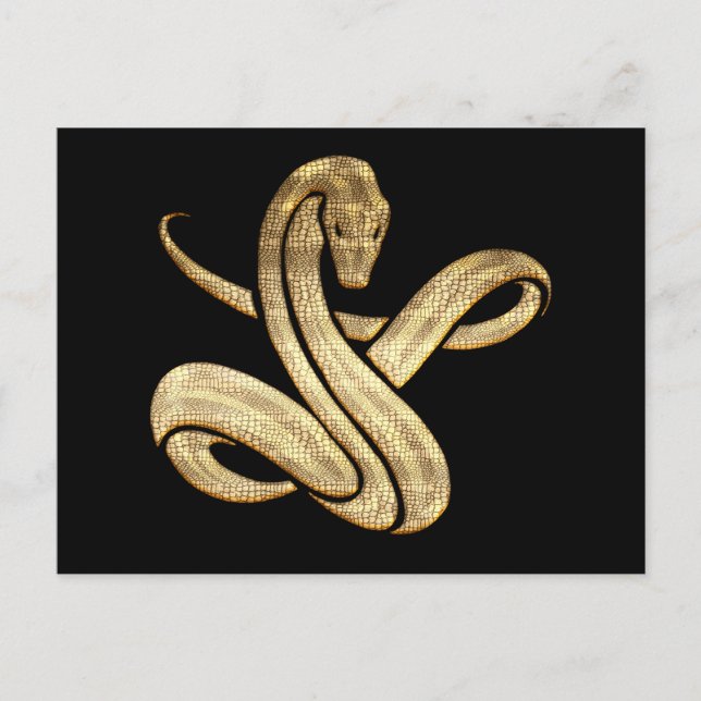 Schlange Postkarte (Vorderseite)