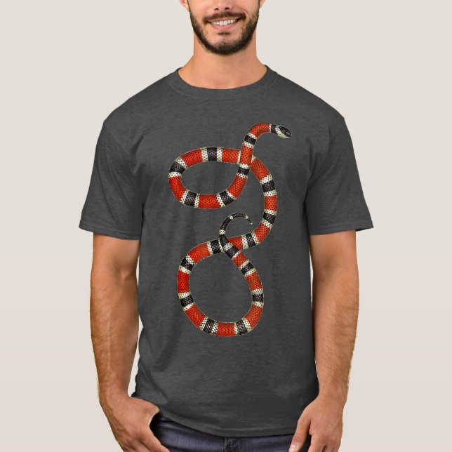 Schlange Red Black Coral Snake Educational T-Shirt (Vorderseite)