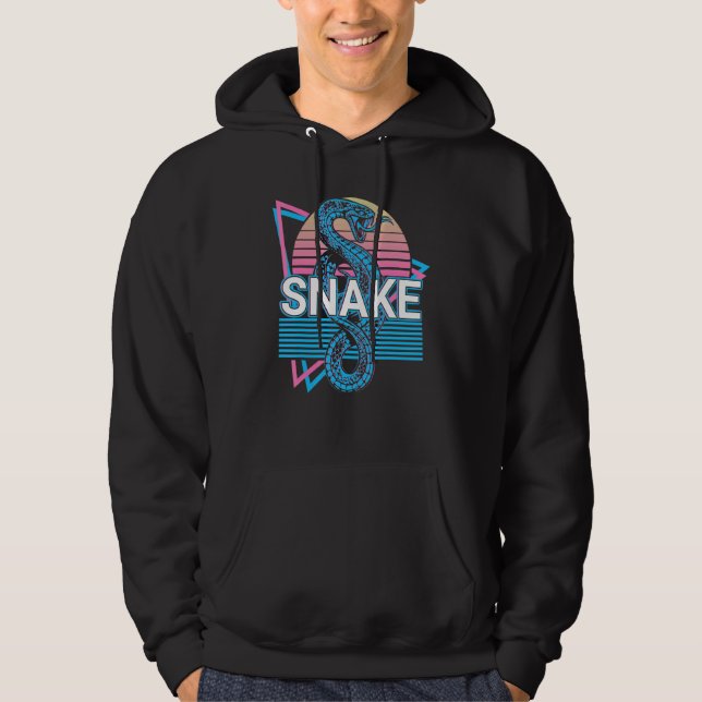 Schlange Retro Hoodie (Vorderseite)