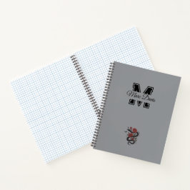 Schlange & Rose - Gothic Floral Serpent Design Notizbuch