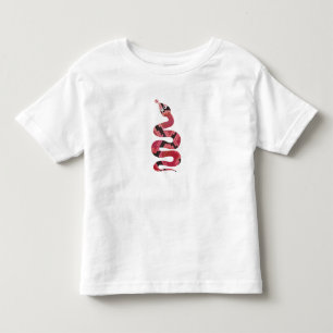 Schlange Schwarze und Rote Silhouette Kleinkind T-shirt