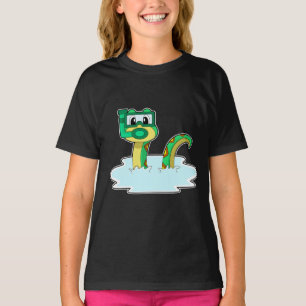 Schlange Schwimmen Schwimmbrille T-Shirt