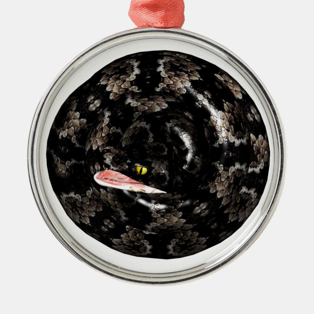 Schlange Silbernes Ornament (Vorne)