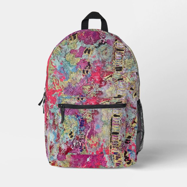 Schlange Skin Backpack kühl lebhaft farbig Bedruckter Rucksack (Vorderseite)