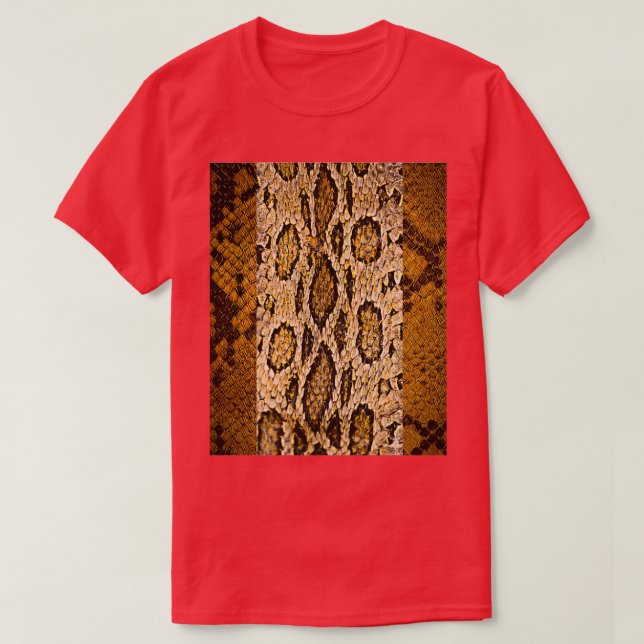 Schlange Skins Foto Mode Textur Design T-Shirt (Design vorne)