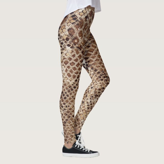 Schlange Snakeskin Druck Leggings (Rechts)
