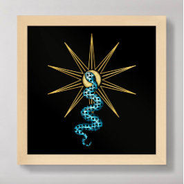 Schlange Spirituelle Wandkunst Gold schwarz Poster