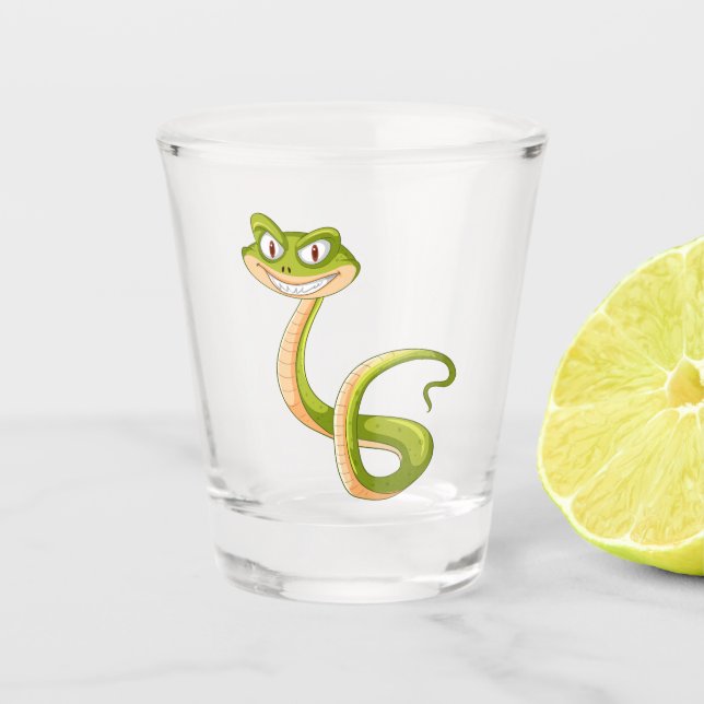 Schlange - Symbol für 2025 Schnapsglas (Vorderseite)