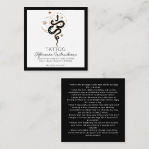 Schlange Tattoo Aftercare Instructions Stilvoll Quadratische Visitenkarte
