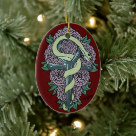 Schlange umhüllt von Katy c. Keramik Ornament