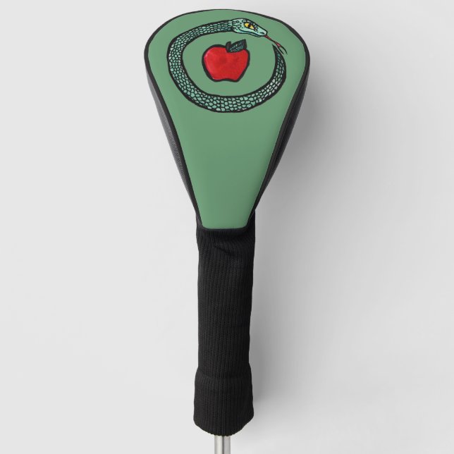 Schlange und Apfel Golf Headcover (Vorderseite)