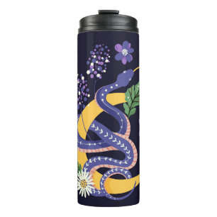 Schlange- und Blumenmärchen Thermosbecher