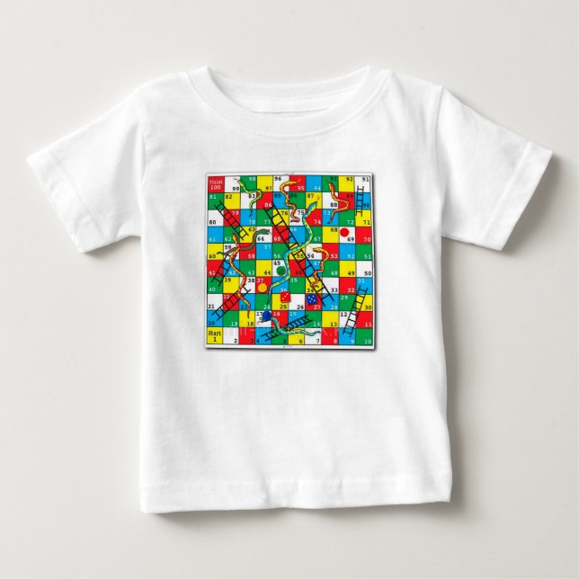 Schlange und Leiter Baby T-shirt (Vorderseite)