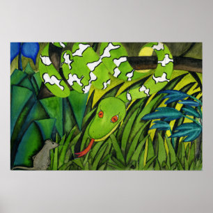 Schlange und Ratten Poster