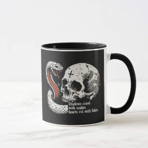 Schlange und Schädel Tasse