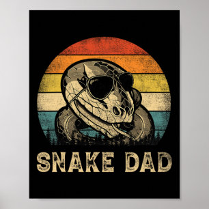 Schlange Vater Schlange Liebhaber Papa Vater's Day Poster