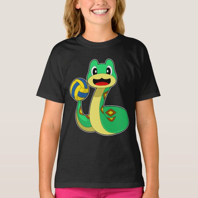 Schlange Volleyball-Spieler Volleyball T-Shirt (Vorderseite)