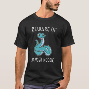 Schlange Vorsicht vor Gefahren Noodle Snek Meme Re T-Shirt