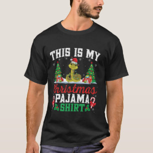 Schlange Weihnachtsfeiertage Weihnachtsmannmütze P T-Shirt