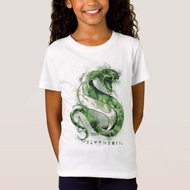 Schlangen-Aquarell Harry Potters | SLYTHERIN™ T-Shirt (Vorderseite)