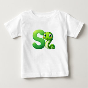 Schlangen-Buchstabe S Baby-T-Shirt Baby T-shirt