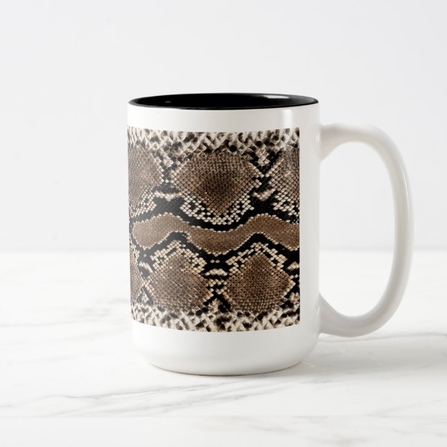 Schlangen-Haut-Druck-Tasse Zweifarbige Tasse (Rechts)