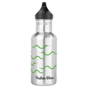 Schlangen Kinder Reptilien Wasserflasche mit Name