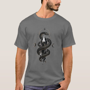 Schlangen-Kristall-Grafik-T-Shirt T-Shirt