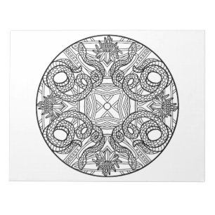 Schlangen-Mandala-Malbuch-Auflage Notizblock