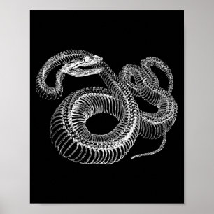 Schlangen-Skelett-Shirt Lustig Cool Halloween Kind Poster