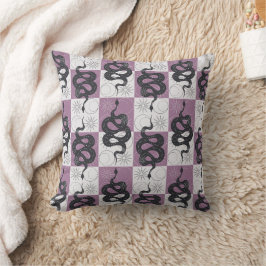 Schlangen Sun Moon Schachbretter Minimal Modernes  Kissen