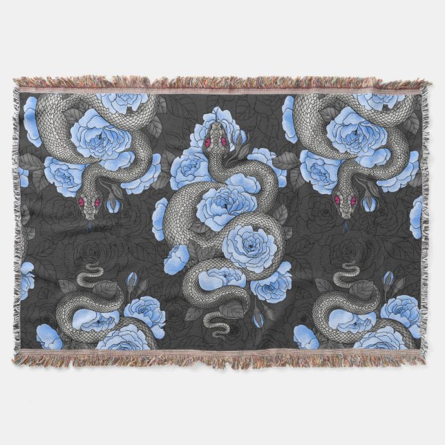 Schlangen und blaue Rose Decke (Vorderseite)