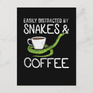 Schlangen und Kaffee Postkarte