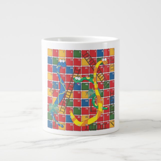 Schlangen und Ladder Jumbo-Tasse (Vorderseite)