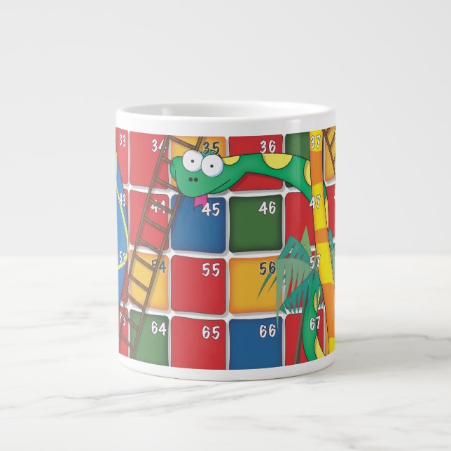Schlangen und Ladder Jumbo-Tasse (Vorderseite)