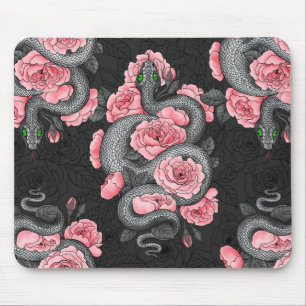 Schlangen und Rose Mousepad