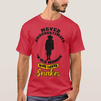 Schlangen von Tieren Design Schlangen mit Sprichwo T-Shirt