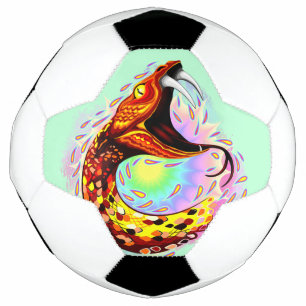 Schlangenangriff Psychedelische surreale Kunst Fußball