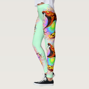 Schlangenangriff Psychedelische surreale Kunst Leggings