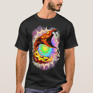 Schlangenangriff Psychedelische surreale Kunst T-Shirt