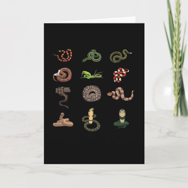 Schlangenart Schlangen Reptil Karte (Vorderseite)