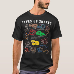 Schlangenarten SNAKE Art Schlangen T-Shirt