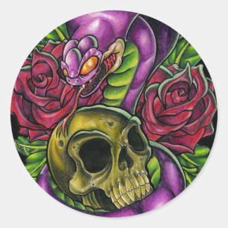 Schlangenaufkleber Runder Aufkleber