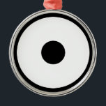 Schlangenauge Silbernes Ornament<br><div class="desc">Dieser KAMON heißt in Japan "Janome".</div>