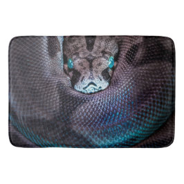 Schlangenboa Anaconda Python Reptil Snakeskin grau Badematte