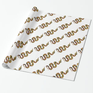 Schlangenbraun- und Gold-Silhouette Geschenkpapier